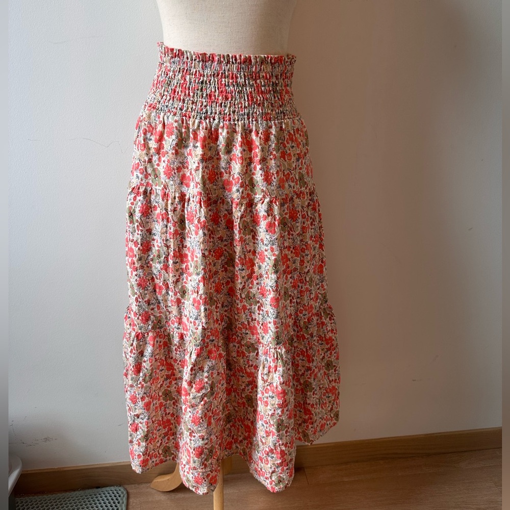 Universal Thread Pink Red Bubble Midi Skirt